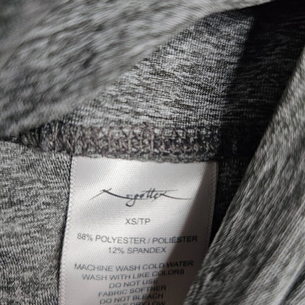 Women's X BY GOTTEX Cropped Leggings size XS GRAY BLACK Pocket Athleisure Capri - Picture 6 of 8